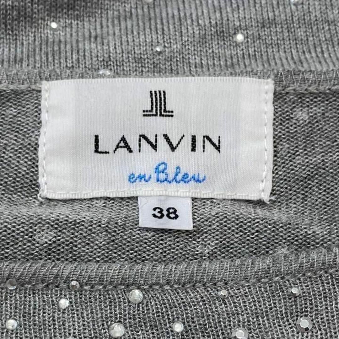 LANVIN en Bleu(ランバンオンブルー)のLANVIN ランバン　オン　ブルー　カットソー　ブラウス　リボン　切替 レディースのワンピース(ひざ丈ワンピース)の商品写真
