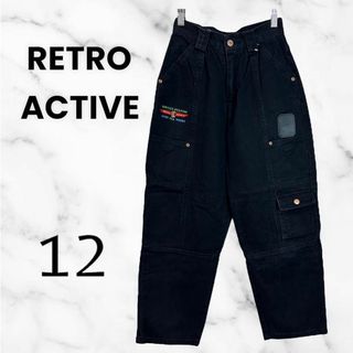 【RETRO ACTIVE】キッズデニムパンツ　ヴィンテージ　ハイウエスト　12(パンツ/スパッツ)