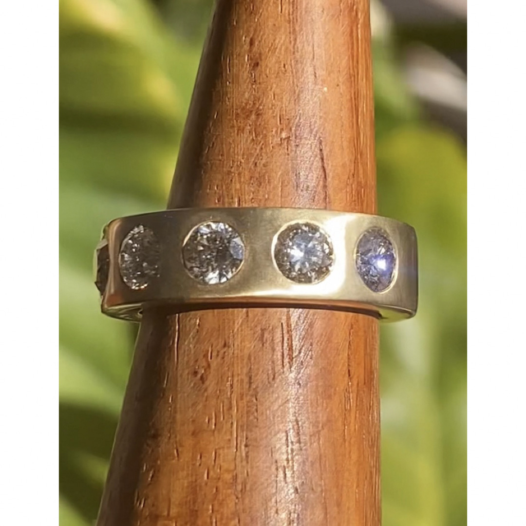 1.54ct⭐️クラシック艶消し5ストーンダイヤモンドリング レディースのアクセサリー(リング(指輪))の商品写真