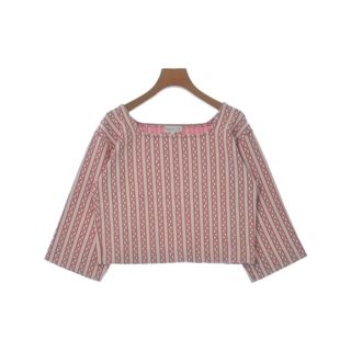 アニエスベー(agnes b.)のAgnes b. アニエスベー Tシャツ・カットソー 1(S位) 白x赤(総柄) 【古着】【中古】(カットソー(半袖/袖なし))