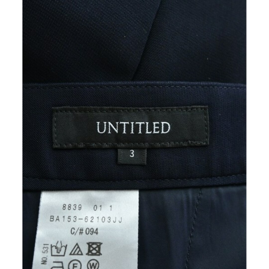 UNTITLED(アンタイトル)のUNTITLED アンタイトル スラックス 3(L位) 紺 【古着】【中古】 レディースのパンツ(その他)の商品写真