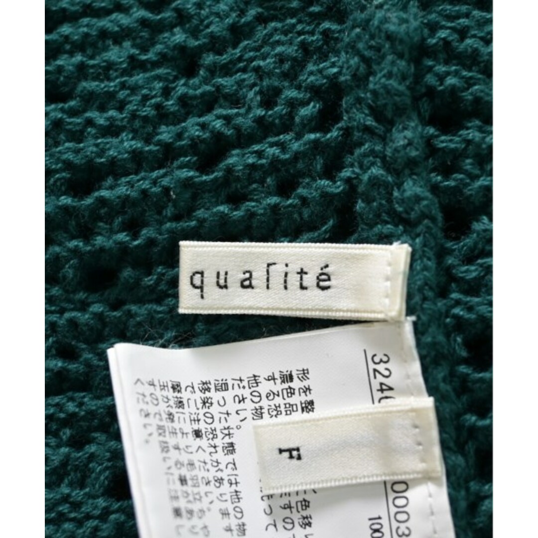 qualite(カリテ)のqualite カリテ ニット・セーター F 緑 【古着】【中古】 レディースのトップス(ニット/セーター)の商品写真