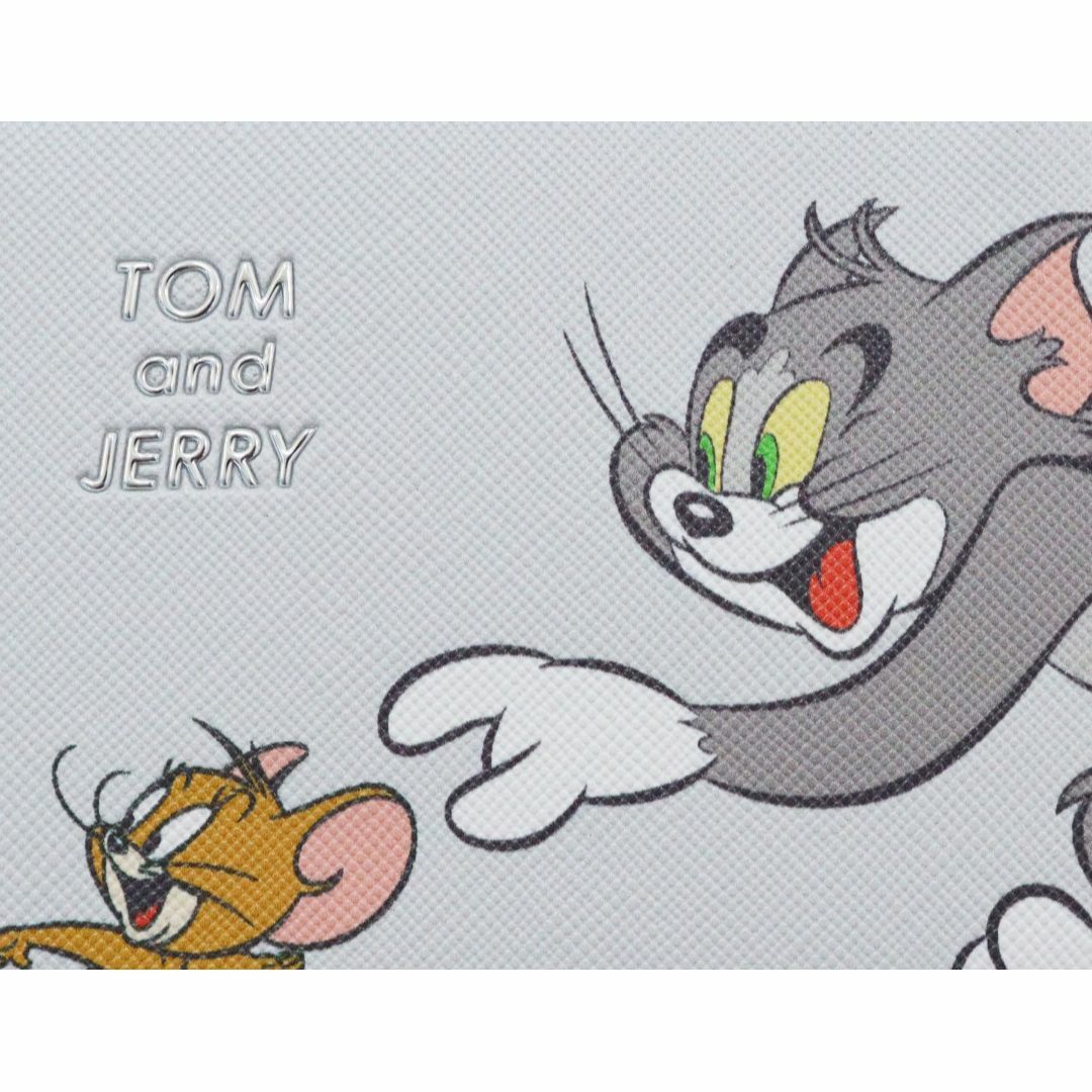 トムとジェリー パスケース 定期入れ リール付き TOM&JERRY グレー新品 レディースのファッション小物(名刺入れ/定期入れ)の商品写真