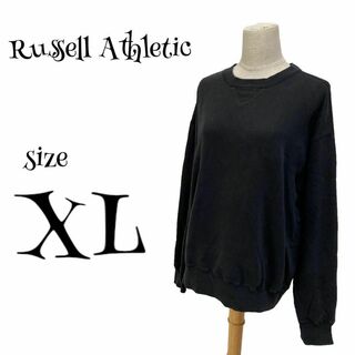 ラッセルアスレティック(Russell Athletic)のRussell Athletic ラッセル ☆ 無地 黒 スウェット XL(スウェット)
