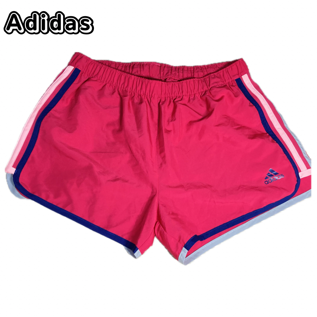 adidas(アディダス)のアディダス　AKTIV ハーフパンツ　L 赤　紐付き　美品 レディースのパンツ(ショートパンツ)の商品写真