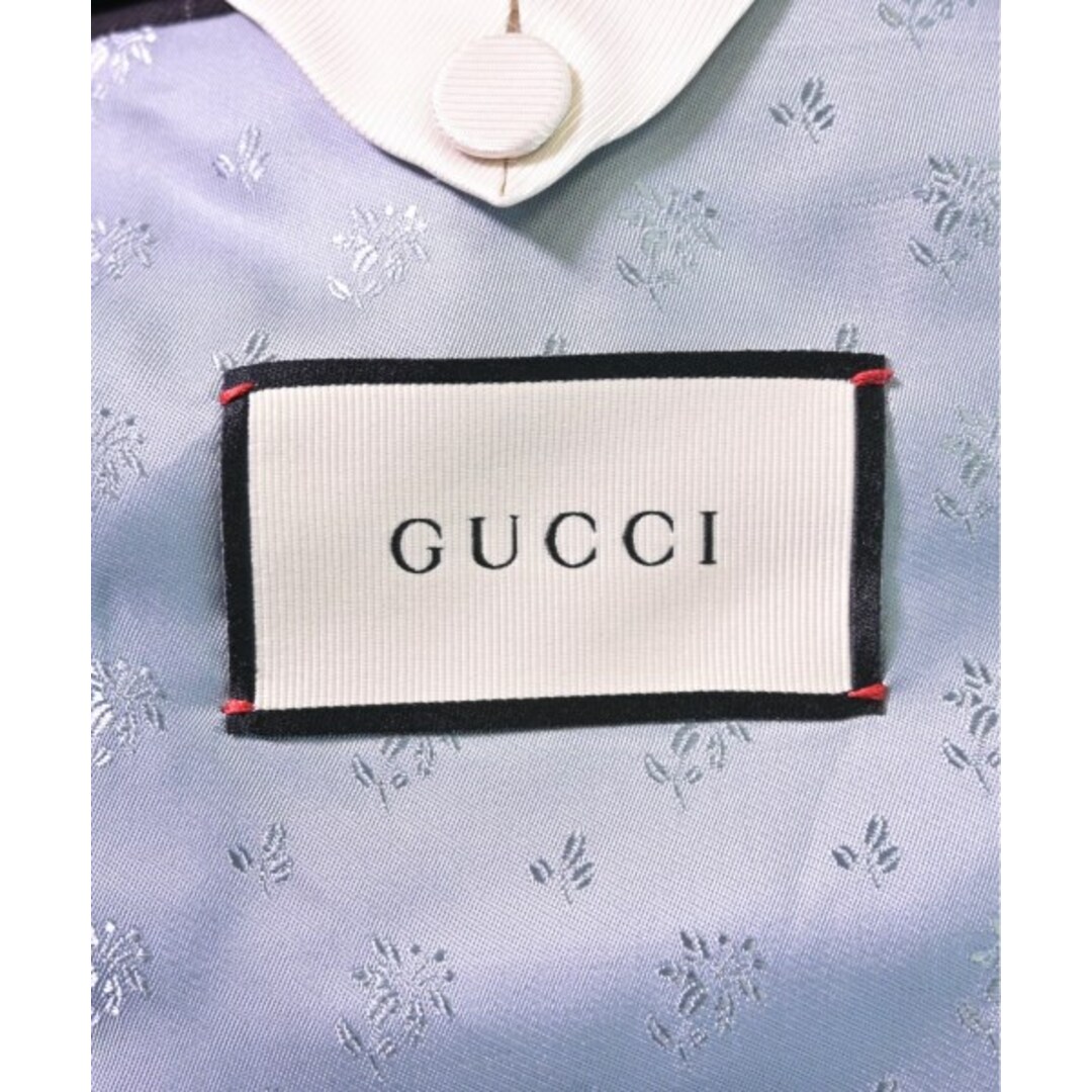 Gucci(グッチ)のGUCCI グッチ テーラードジャケット 52(XXL位) 黒x白(ストライプ) 【古着】【中古】 メンズのジャケット/アウター(テーラードジャケット)の商品写真