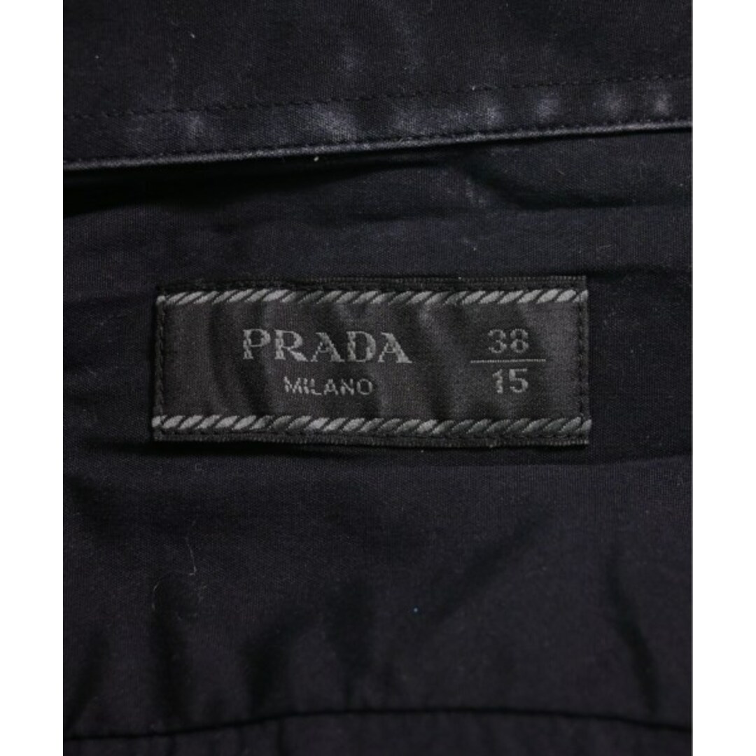 PRADA(プラダ)のPRADA プラダ カジュアルシャツ 38(S位) 黒 【古着】【中古】 メンズのトップス(シャツ)の商品写真