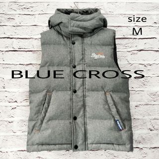 bluecross - 【美品】ブルークロス BLUE CROSS ダウンベスト ロゴ刺繍