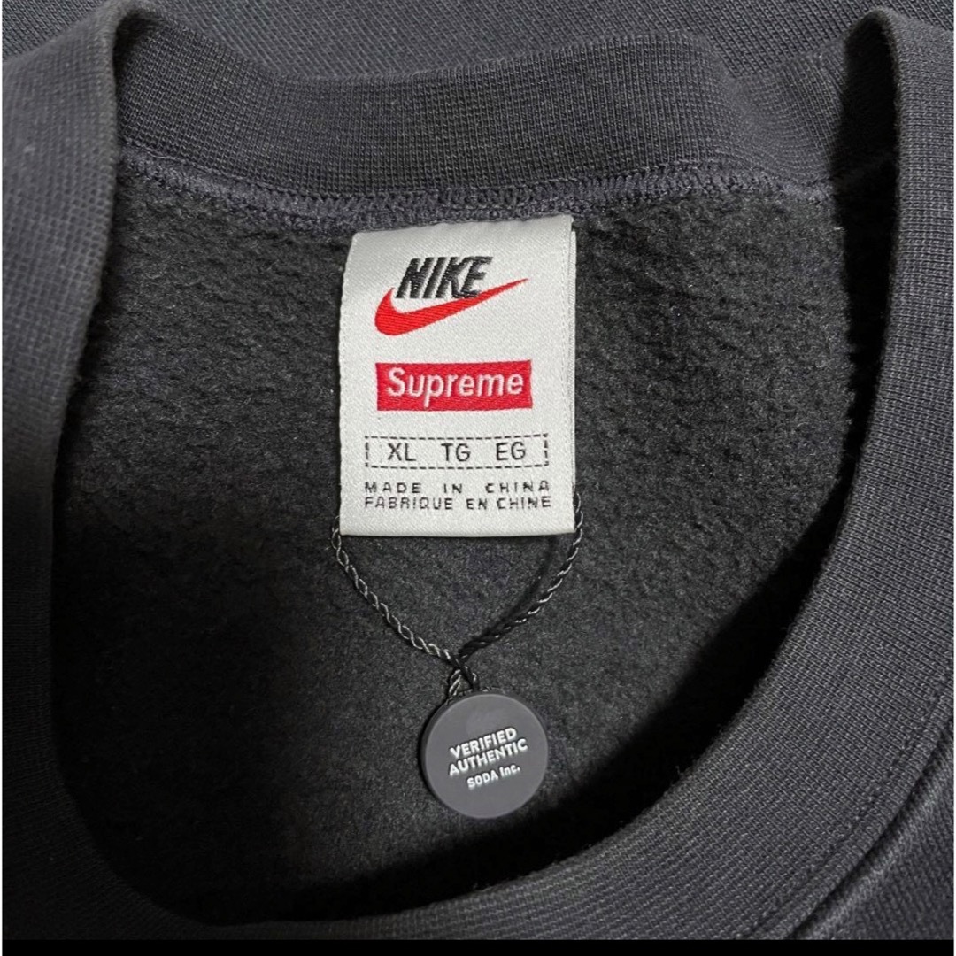 XL Supreme×NIKE Jewel Crewneck スウェット 黒 XL Supreme×NIKE Jewel Crewneck スウェット 黒