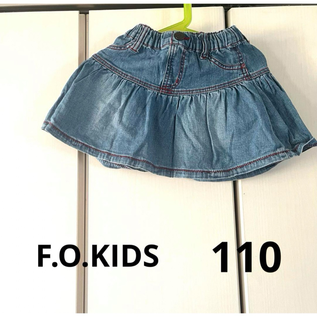 F.O.KIDS(エフオーキッズ)のエフオーキッズ　女の子　デニムスカート キッズ/ベビー/マタニティのキッズ服女の子用(90cm~)(スカート)の商品写真