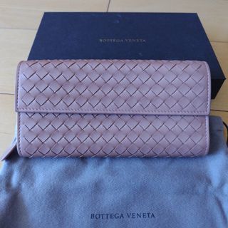 ボッテガヴェネタ(Bottega Veneta)の新品未使用 ボッテガ・ヴェネタ ダリア イントレチャート 長財布 ピンク ダリア(財布)