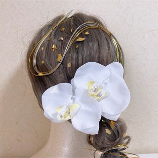 胡蝶蘭髪飾り(ヘアピン)