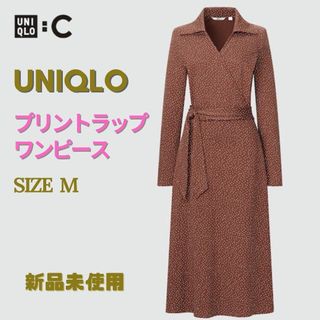 ユニクロ(UNIQLO)の新品タグ付き UNIQLO C ラップワンピース（長袖）(ロングワンピース/マキシワンピース)