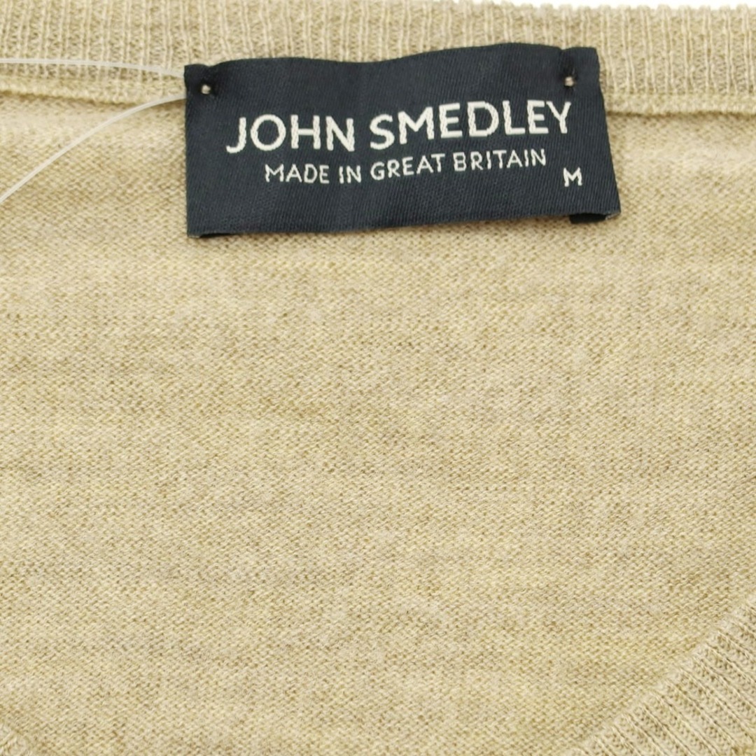 JOHN SMEDLEY(ジョンスメドレー)の【中古】ジョンスメドレー JOHN SMEDLEY ウール Vネック プルオーバーニット ベージュ【サイズM】【メンズ】 メンズのトップス(ニット/セーター)の商品写真