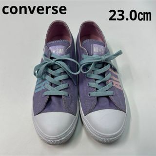 オールスター(ALL STAR（CONVERSE）)のオールスター　コンバース　パープル　スニーカー　靴　23㎝　キッズ　ジェニィ(スニーカー)