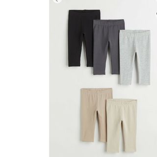 エイチアンドエム(H&M)のコットンレギンス5本セット(パンツ)