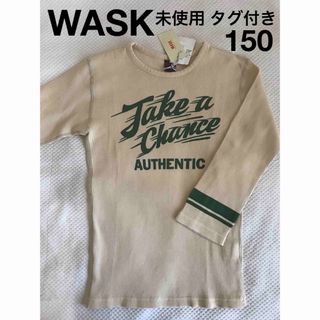 ワスク(WASK)の【未使用・美品・タグ付】WASK★150★ワッフル 七分袖プリントTシャツ(Tシャツ/カットソー)