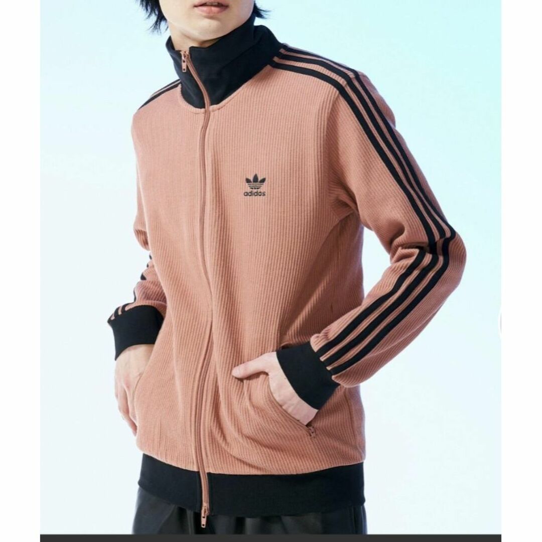 adidas(アディダス)のアディダス ワッフル トラックジャケット 2XL ジャージ ピンク  131 メンズのトップス(ジャージ)の商品写真