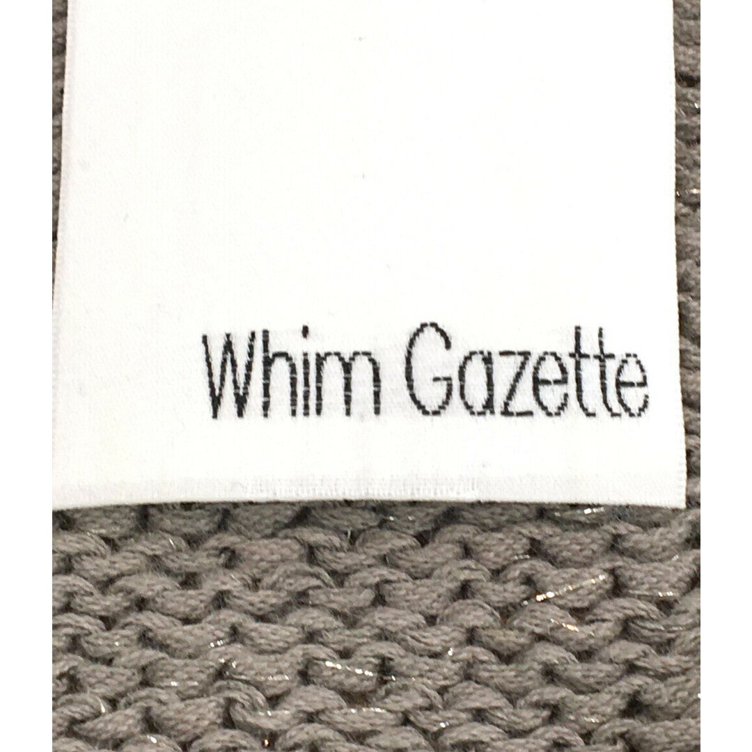 whim gazette Uネックニットラメグレー    レディース F レディースのトップス(ニット/セーター)の商品写真