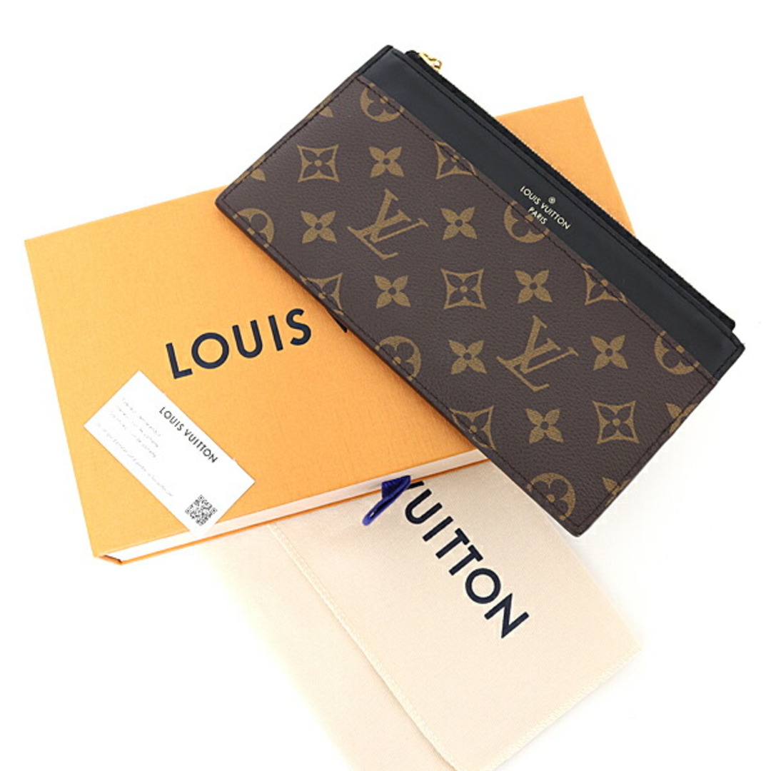 LOUIS VUITTON(ルイヴィトン)のルイ ヴィトン LOUIS VUITTON スリム パース 長財布 モノグラム・キャンバス M80348 ブラウン ゴールド金具【中古】Aランク メンズのファッション小物(折り財布)の商品写真