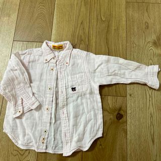 ミキハウス(mikihouse)のミキハウス90センチシャツ　ポケットくま🧸(ブラウス)