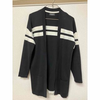 ASKYY アスキー LAYERED CARDIGAN ロングレイヤードカーディガン ブラック ホワイト 3