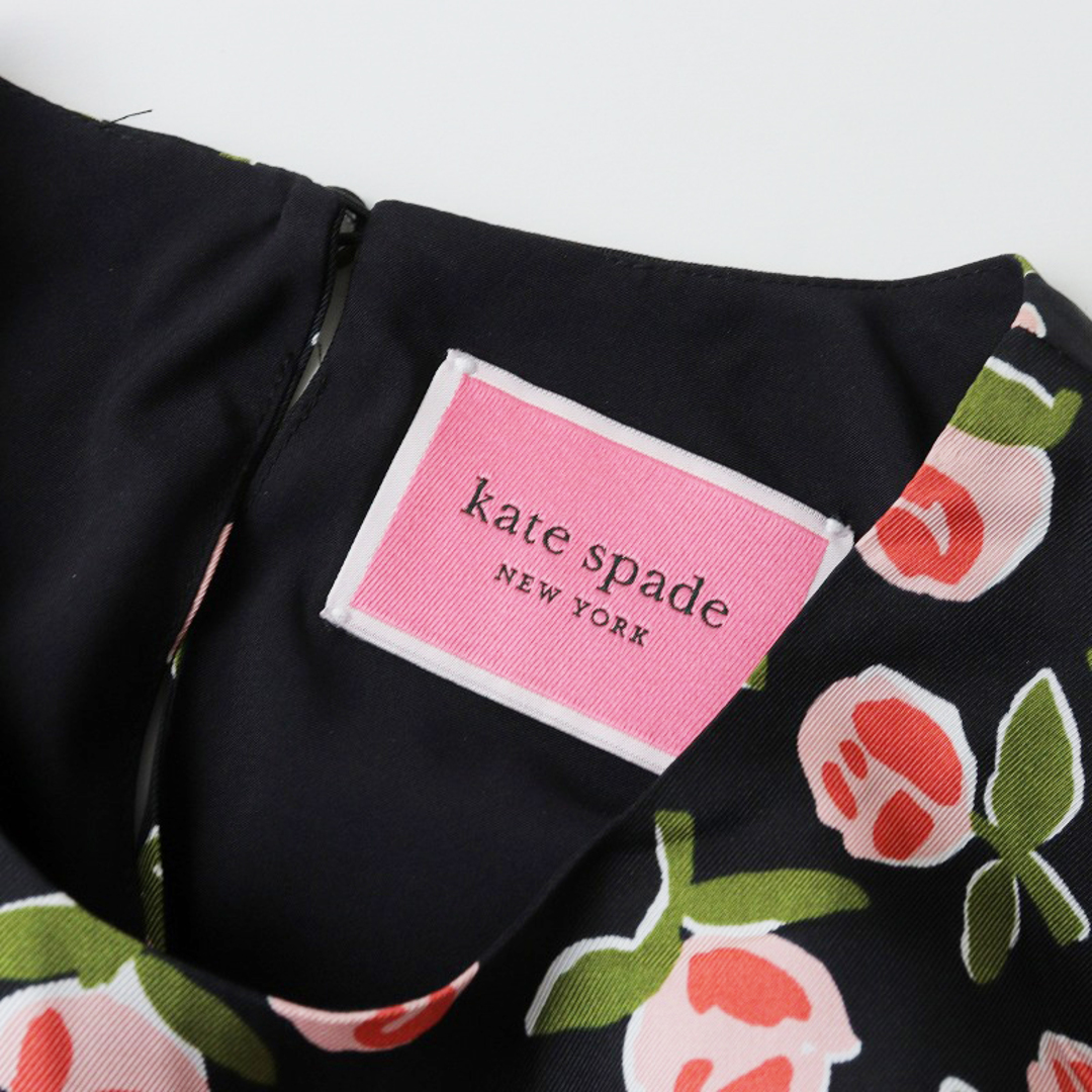 ケイトスペード KATE SPADE Ditsy Roses Flirt Dress ディッツィー ローズ ドレス S/ブラック ピンク トップス フラワー【2400013719018】 レディースのフォーマル/ドレス(その他ドレス)の商品写真