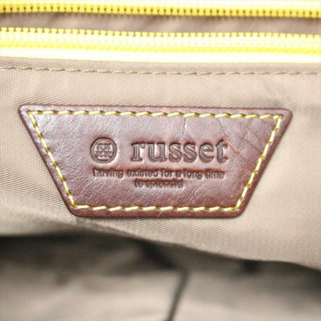 Russet(ラシット)のrusset(ラシット) ハンドバッグ - ダークブラウン ナイロン×レザー レディースのバッグ(ハンドバッグ)の商品写真