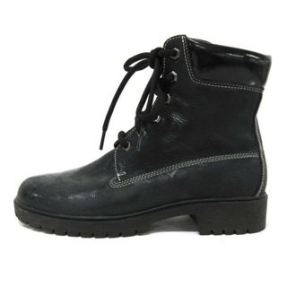 ティンバーランド(Timberland)のTimberland(ティンバーランド) ショートブーツ 8M レディース美品  黒 レザー(ブーツ)