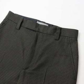 マーガレットハウエル(MARGARET HOWELL)の2023AW マーガレットハウエル MARGARET HOWELL GINGHAM WOOL TWILL ギンガムチェック ウール ツイルパンツ 1/グリーン-. 【2400013728607】(カジュアルパンツ)