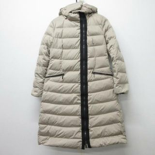 モンクレール(MONCLER)のMONCLER(モンクレール) ダウンコート サイズ1 S レディース LANOUX(ラヌー) グレーベージュ 長袖/冬(ダウンコート)