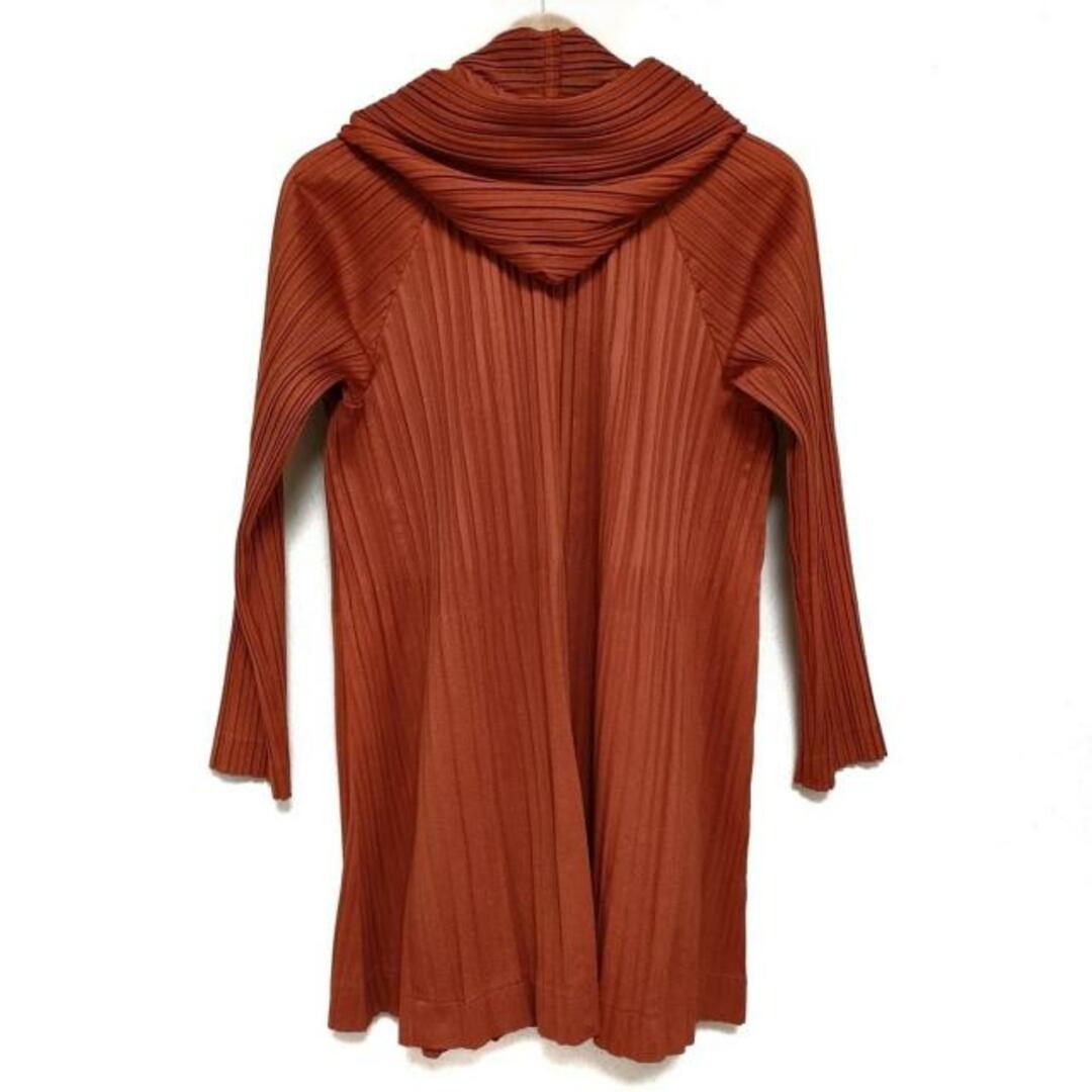 PLEATS PLEASE ISSEY MIYAKE(プリーツプリーズイッセイミヤケ)のPLEATS PLEASE(プリーツプリーズ) コート サイズ2 M レディース - オレンジ 長袖/プリーツ/春/秋 レディースのジャケット/アウター(その他)の商品写真