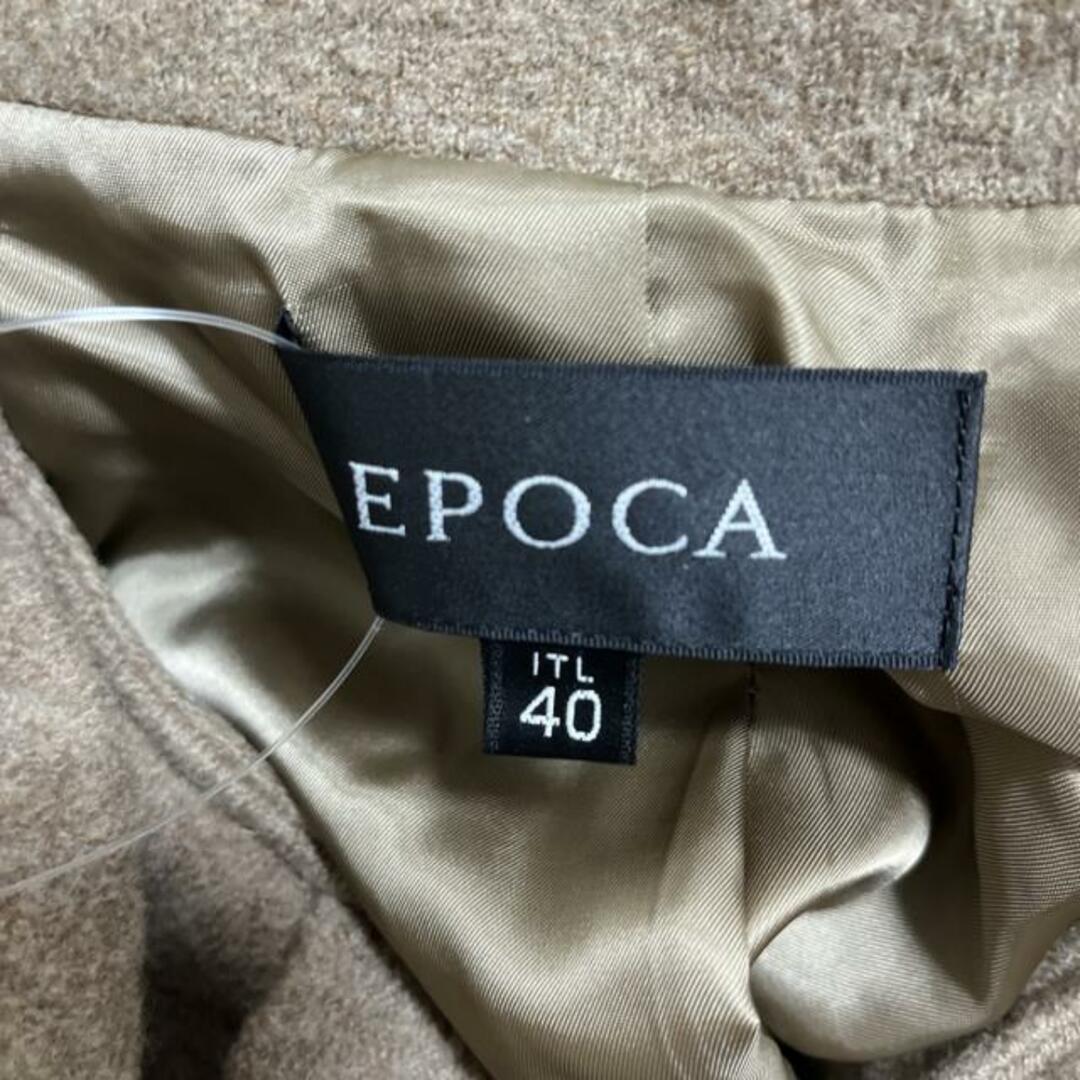 EPOCA(エポカ)のEPOCA(エポカ) コート サイズ40 M レディース - ダークブラウン 長袖/ニット/フリル/春/秋 レディースのジャケット/アウター(その他)の商品写真