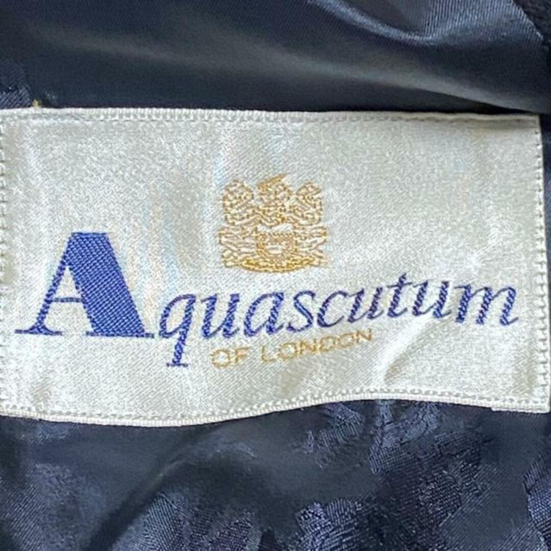 AQUA SCUTUM(アクアスキュータム)のAquascutum(アクアスキュータム) Pコート レディース - 黒 長袖/冬 レディースのジャケット/アウター(ピーコート)の商品写真