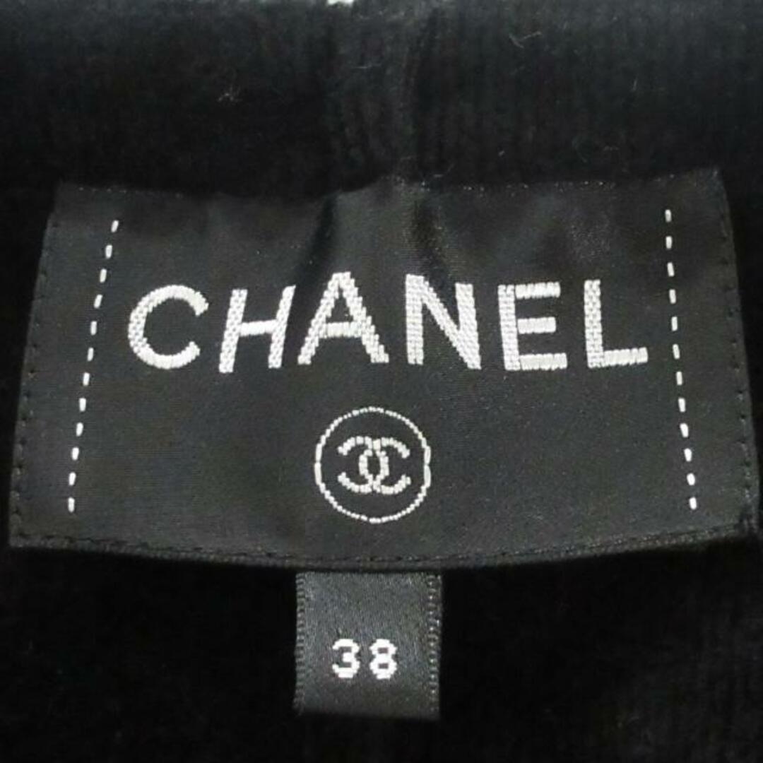 CHANEL(シャネル)のCHANEL(シャネル) ワンピース サイズ38 M レディース - P74324 黒×白 半袖/ミニ/パイル/ココマーク レディースのワンピース(その他)の商品写真