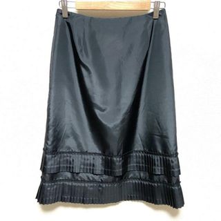 エムズグレイシー(M'S GRACY)のM'S GRACY(エムズグレイシー) スカート サイズ40 M レディース - 黒 ひざ丈/フリル(その他)