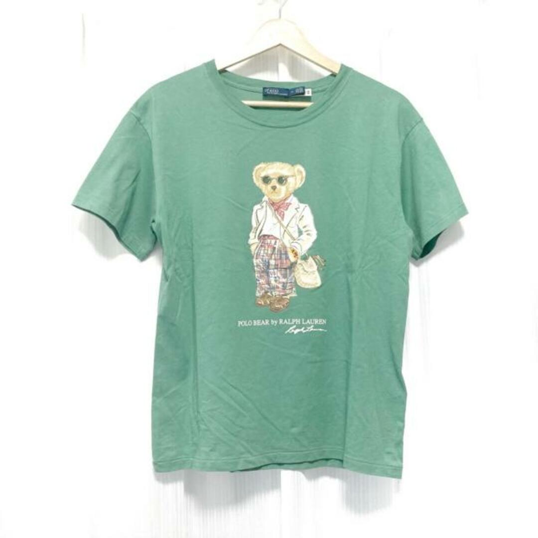 POLO RALPH LAUREN(ポロラルフローレン)のPOLObyRalphLauren(ポロラルフローレン) 半袖Tシャツ サイズM レディース - グリーン×ベージュ×マルチ ポロベア レディースのトップス(Tシャツ(半袖/袖なし))の商品写真