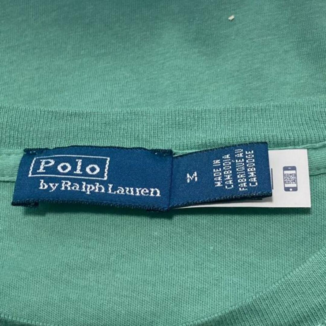 POLO RALPH LAUREN(ポロラルフローレン)のPOLObyRalphLauren(ポロラルフローレン) 半袖Tシャツ サイズM レディース - グリーン×ベージュ×マルチ ポロベア レディースのトップス(Tシャツ(半袖/袖なし))の商品写真