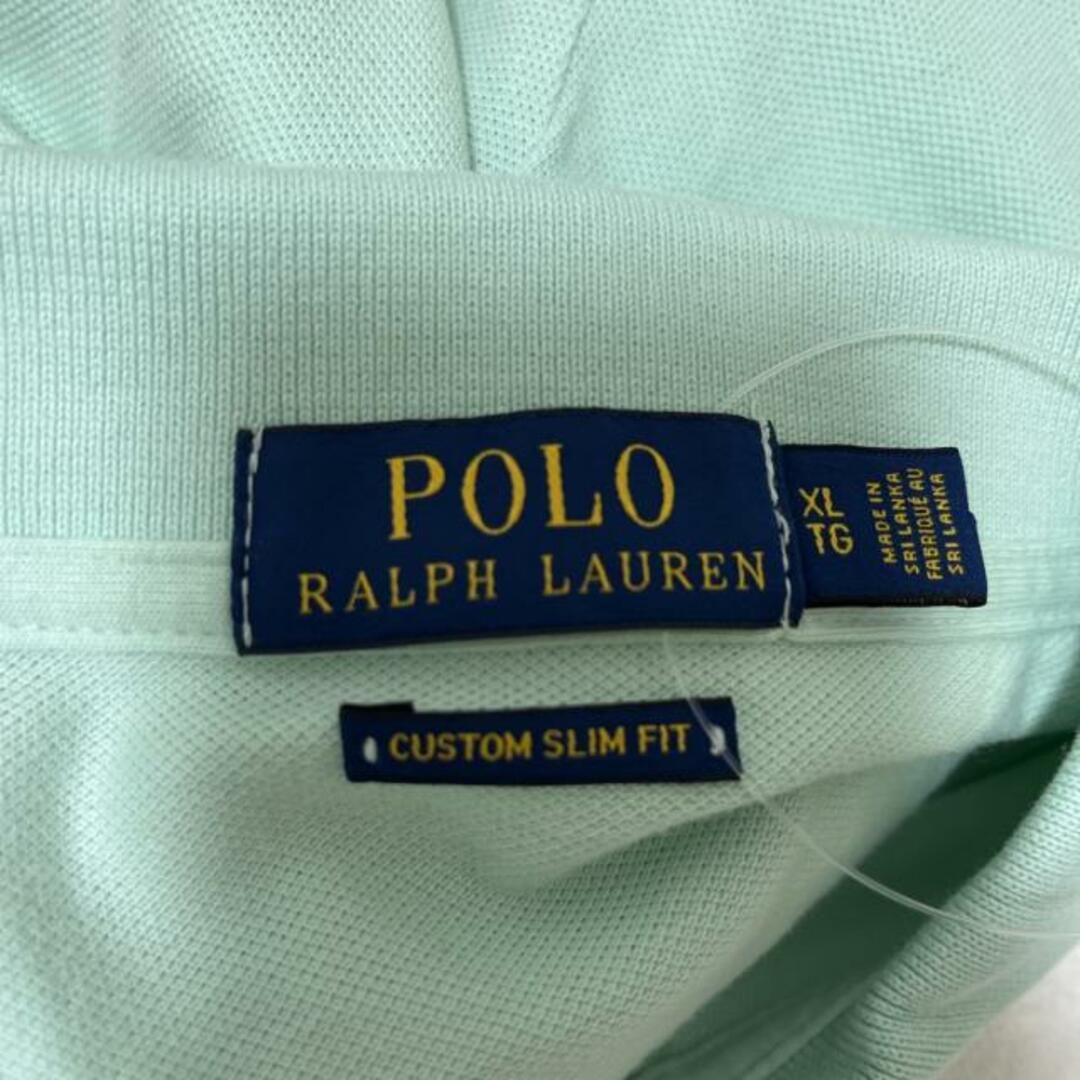 POLO RALPH LAUREN(ポロラルフローレン)のPOLObyRalphLauren(ポロラルフローレン) 半袖ポロシャツ サイズXL メンズ ビッグポニー ライトグリーン×ダークネイビー メンズのトップス(ポロシャツ)の商品写真