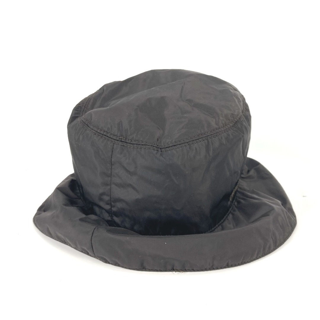 格安販売 プラダ PRADA ロゴ ハット帽 帽子 バケットハット ボブハット ハット ナイロン ダークブラウン