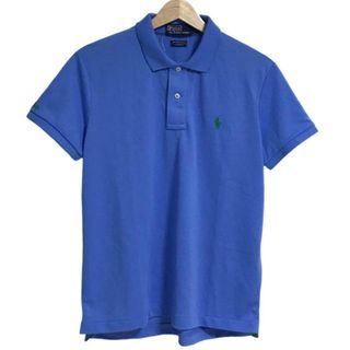 ポロラルフローレン(POLO RALPH LAUREN)のPOLObyRalphLauren(ポロラルフローレン) 半袖ポロシャツ サイズM レディース美品  - ライトブルー(ポロシャツ)