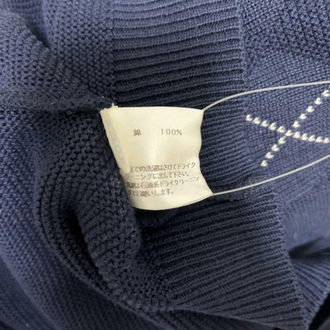Dunhill(ダンヒル)のdunhill/ALFREDDUNHILL(ダンヒル) 長袖セーター サイズL メンズ - ダークネイビー×白 Vネック/アーガイル/Sport メンズのトップス(ニット/セーター)の商品写真