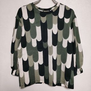 マリメッコ(marimekko)のmarimekko PIENI RITARI CO JERSEY 長袖Ｔシャツ カットソー ロンＴ カーキ レディース マリメッコ【中古】4-0204M∞(Tシャツ(長袖/七分))