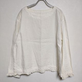 ネストローブ(nest Robe)のnest Robe 01154-2193 リネン プルオーバー ブラウス シャツ キナリ ベージュ レディース ネストローブ【中古】4-0204M∞(シャツ/ブラウス(長袖/七分))