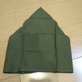 セール！ハンドメイド　大人用三角巾　カーキ　無地(キッチン小物)