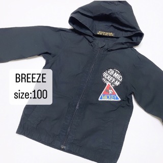 ブリーズ(BREEZE)のBREEZE    ミッキーマウス　ジャケット　フード付　100    黒　(ジャケット/上着)