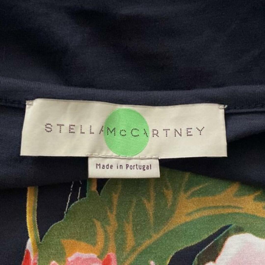 Stella McCartney(ステラマッカートニー)のstellamccartney(ステラマッカートニー) 七分袖カットソー サイズ40 L レディース - ダークネイビー×白×マルチ クルーネック/花柄 レディースのトップス(カットソー(長袖/七分))の商品写真