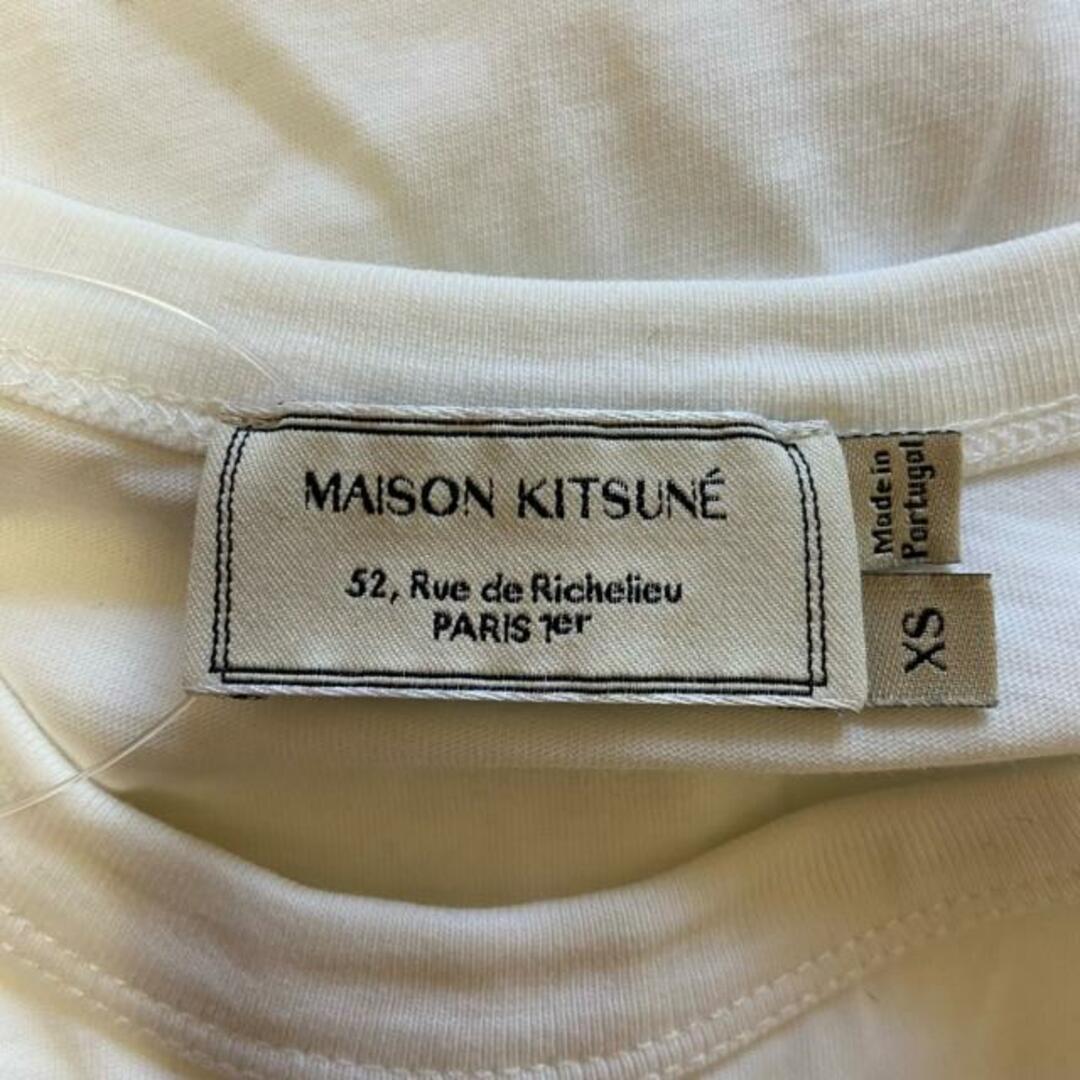 MAISON KITSUNE'(メゾンキツネ)のMAISON KITSUNE(メゾンキツネ) 半袖Tシャツ サイズXS レディース - 白×ネイビー×イエロー クルーネック レディースのトップス(Tシャツ(半袖/袖なし))の商品写真