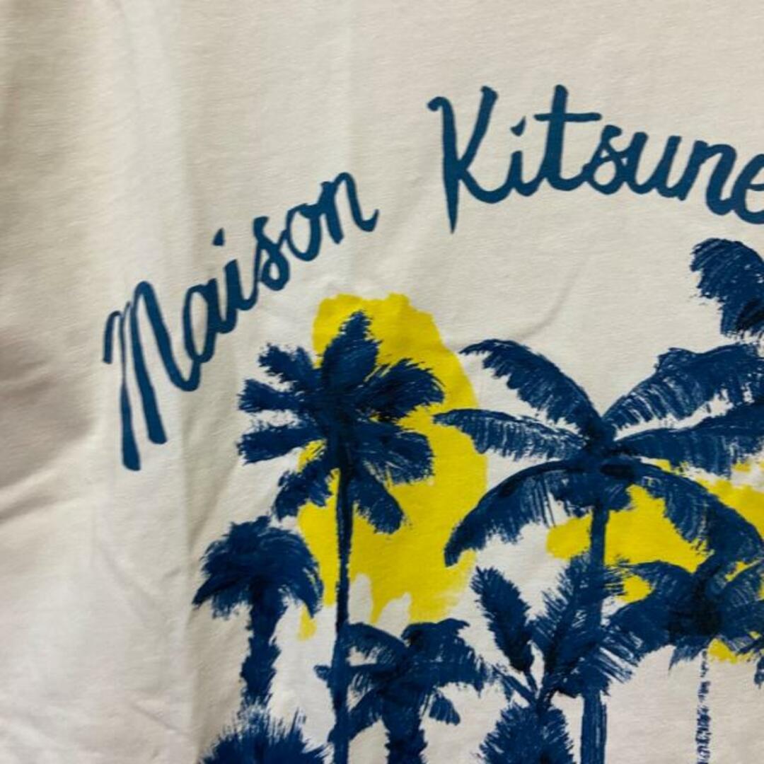 MAISON KITSUNE'(メゾンキツネ)のMAISON KITSUNE(メゾンキツネ) 半袖Tシャツ サイズXS レディース - 白×ネイビー×イエロー クルーネック レディースのトップス(Tシャツ(半袖/袖なし))の商品写真