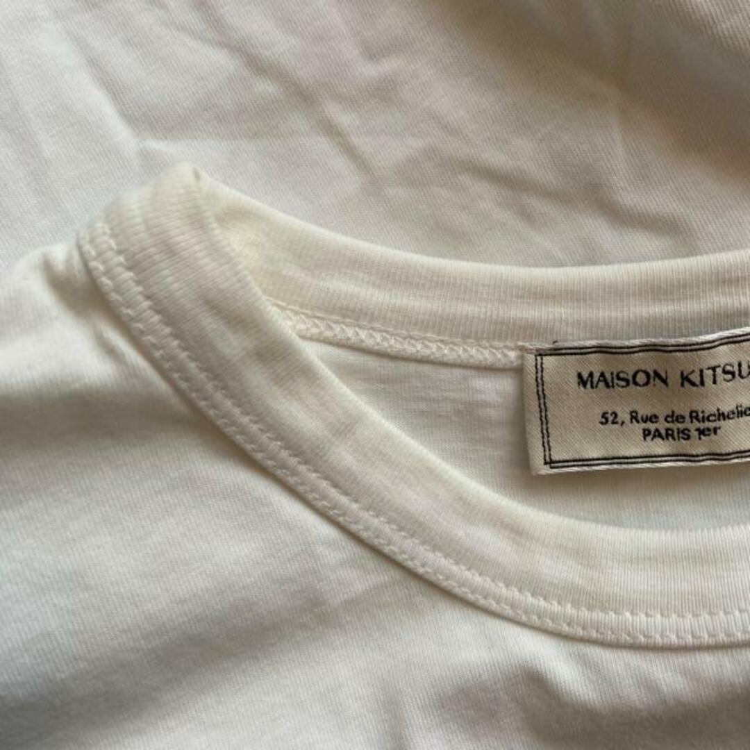 MAISON KITSUNE'(メゾンキツネ)のMAISON KITSUNE(メゾンキツネ) 半袖Tシャツ サイズXS レディース - 白×ネイビー×イエロー クルーネック レディースのトップス(Tシャツ(半袖/袖なし))の商品写真